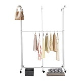 Clothing Display Rack with Wheels 6 Arms, Adjustable Height Clothes Rack 331lbs, 6 Casters 3 Brakes
