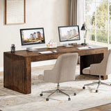 Tribesigns 79-Inch Extra Long Desk, Two Person Double Desk for Home Office