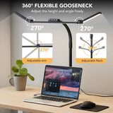 Adjustable Gooseneck Swing Arm Desk Lamp, 28.2 Tall, Ultra-Bright for Home