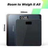550lb Bathroom Digital Scale for Body Weight with Ultra Wide Platform and Large LCD Display