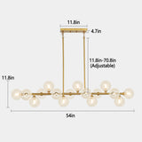 Mid Century Modern Chandelier 16-Lights Sputnik Chandelier 54in Chandelies