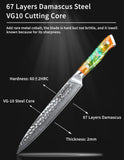 SANMUZUO 8 Inch Damascus Steel Carving Knife -  YAO Series - Razor-Sharp Meat Cutting Knife
