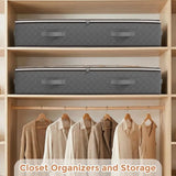 90L Under Bed Storage Containers,  Foldable Underbed Storage Bags