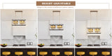 Farmhouse Chandeliers for Dining Room Gold Liner Chandelier with Fabric Shades
