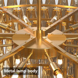 14-Light Gold Modern Round Chandelier for Living Room, 37" Extra Large Chandelier
