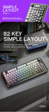 FREEWOLF M75 Wireless Keyboard, Bluetooth Dual-mode, PBT Gradient Ball Cap