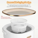 Portable White Mini Washing Machine with Spin-Dryer, 16L Large Capacity, Ideal for Apartments,