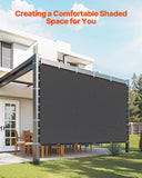 90% Sun Shade Cloth, 10 x 10 ft Pergola Shade Cover with Stainless Steel Grommets
