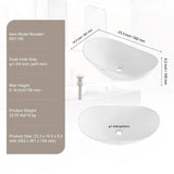 Oval Vessel Sink, 23.3" x 14.2" Bathroom Vessel Sink Bowl Countertop, White Ceramic Bathroom Sinks Above Counter, Bowl Sink with Modern Style, Well-Packaged for Bathroom