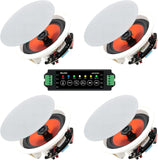 Herdio 6.5" 4 PCS 600 Watts Ceiling Bluetooth Speakers Perfect for Home Theater,Kitchen,Bedroom,