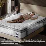 Firm Queen Size Mattress 14 Inch - Deep Sleep Hybrid Mattress for Pain Relief