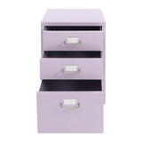 3 -Tiers  Vertical File Cabinet Metal Mobile File Cabinet with Lock