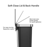 Kitchen Recycling Trash Can 16 Gallon Dual Compartment Step Operated Plastic
