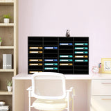36 Compartment Literature Organizer, Rounded Corners Storage Cabinet,for Files