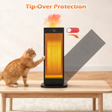 1500W Electric Heater Portable Tabletop Space Heater Household 3D Flame