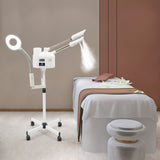 750W Professional 3-in-1 Dual-Head Facial Steamer w/LED Light & Magnifying Glass,