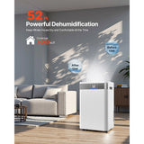 SucceBuy 52Pints Dehumidifier for Home & Basement Drain Hose