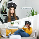 Hooded Hair Dryer for salon use, ABS plastic material, white color, 360 swivel