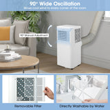 8000 BTU Portable Air Conditioner 3-in-1 AC Unit With Cool Dehum Fan