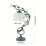 Modern Bedside Lamp Stained Glass Flower Table Reading Lamps