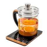 1.8L Electric Glass Tea Kettle - Multifunction Hot Water Boiler with Keep Warm & 6 Temp Settings