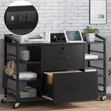 44" File Cabinet, Filing Cabinets fits Legal, Letter, A4 Size, 2 Drawer Office