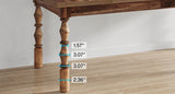 Tribesigns 62” Wood Patio Table for 4-6 People, Farmhouse Large Indoor/Outdoor Dining Picnic Table