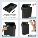 13 Gallon Trash Can Automatic Kitchen Trash Can Touch Free High-Capacity Garbage Can