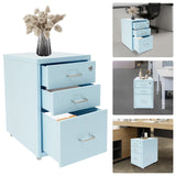 3 -Tiers  Vertical File Cabinet Metal Mobile File Cabinet with Lock Filing Cold-rolled Steel Cabinet Under Desk