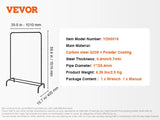 VEVOR Adjustable Length Clothes Rack w/ Bottom Shelf & Wheels for Laundry