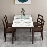 Dining Chairs Set of 4, Ladder Back Side Chairs with Solid Rubber Wood Legs ed