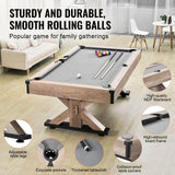 VEVOR 7ft 3-in-1 Billiards Table Combo Set with Dining Pool and Tennis Table