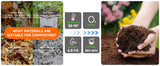 Compost Bin Outdoor 37.5 Gallon All-Season Dual Chamber Tumbling for Garden, Kitchen