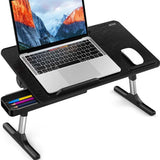 LT05 Adjustable Laptop Table, Lap Desk, Portable Standing Bed Desk