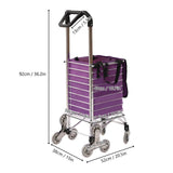 Folding Shopping Cart Grocery Trolley Laundry Stair Climbing Handcart