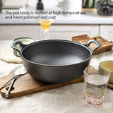 2pcs Cast Iron Pan Versatile Skillet Non-Stick Durable Cookware For Home Restaurant
