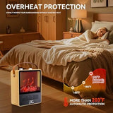 TEMPWARE 1500W Electric Fireplace Heater with Realistic 3D Flame