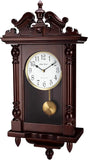 Wall Clock with Real Wood, 4 Chime Options, Swinging Pendulum, 22" Large