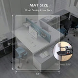 Office Chair Mat for Hard Floors 63" x 51" Large Chair Mat for Hardwood Floors
