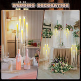 8Sets Acrylic Candelabra Centerpieces for Wedding with LED Candles