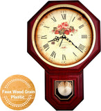 Vintage Chiming Wall Clocks with Pendulum & Westminster Chime Hourly,