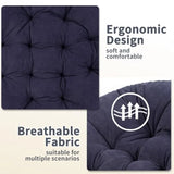 Papasan Chair Cushion 44" X 44" Corduroy Round Supportive Cushion Without Chair