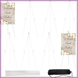 8 PCS 65 Inch Adjustable Metal Easel Stand for Wedding Sign Display, Portable Folding Easel