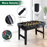 4-In-1 Foosball Table Combo Set with Football Billiards Ice Hockey Table