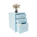3 -Tiers  Vertical File Cabinet Metal Mobile File Cabinet with Lock Filing Cold-rolled Steel Cabinet Under Desk