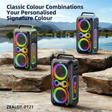 ZEALOT-PT21 200W Portable Wireless Bluetooth Speaker with Subwoofer