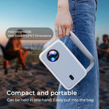 Home Android 14 WiFi6 BT5.4 Portable Movie Projector with 360° Correction