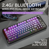 FREEWOLF M75 Wireless Keyboard, Bluetooth Dual-mode, PBT Gradient Ball Cap