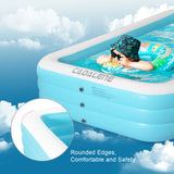 Inflatable swimming Pool for Kids and Adults,120" X 72" X 22" for Outdoor
