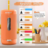 Auto Electric Pencil Sharpener, Hands-Free, 5 Adjustable Tips, 7000+ Uses